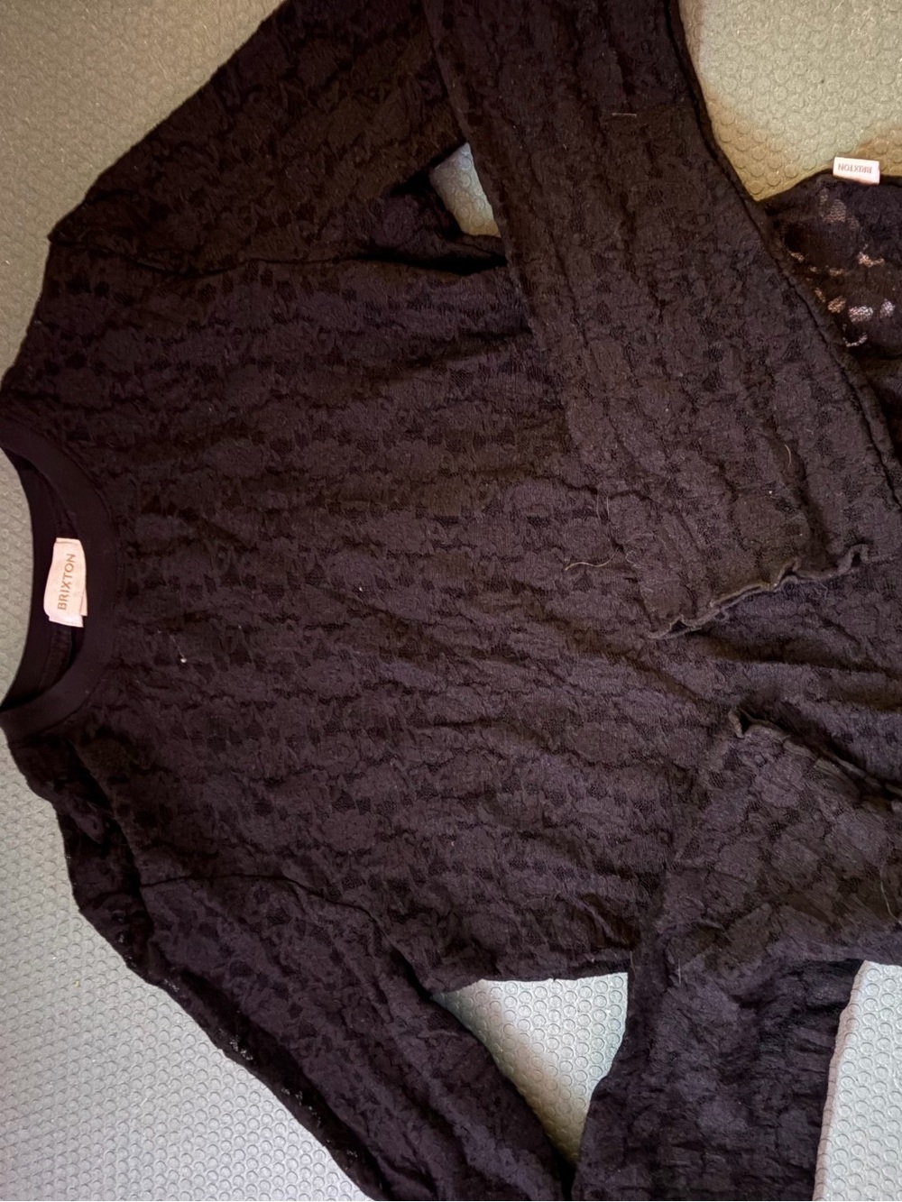 Brixton Black Lace Overlay Top